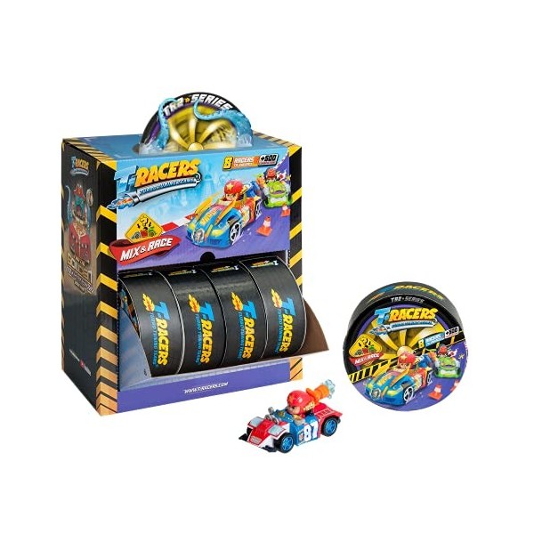 T-Racers Série 2 – Voiture et Pilote Surprise à Collectionner – Voiture démontable par pièces avec pièces interchangeables. M