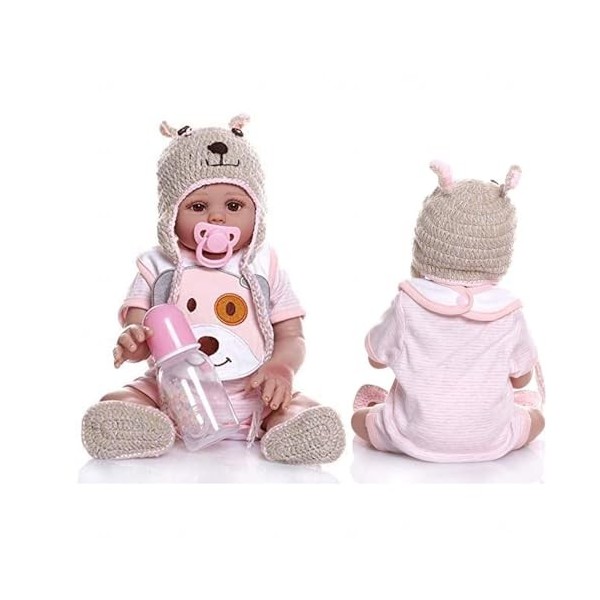 Bébé Fille en Silicone, poupées Mignonnes et Douces de 18 Pouces en Silicone, comme des poupées de bébé, Cest pour Les Enfan