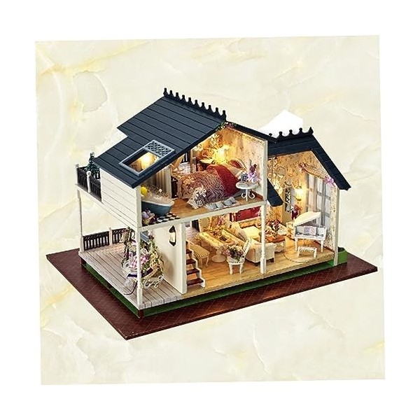 Abaodam 1 Pc Puzzle Maison De Poupée Bricolage Modèle De Maison Miniature Modèle De Maison De Bricolage Jouet De Maison De Po