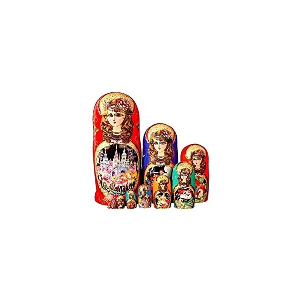 BPILOT Poupées Russes Poupées gigognes Russes 10 Couches poupées Matryoshka créatives Mignonnes noël for Anniversaire Souveni