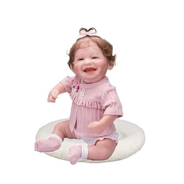 Babydoll, poupée endormie réaliste de 18 Pouces, Toucher Doux avec Cheveux Peints à la Main, poupée dart Faite à la Main, F-