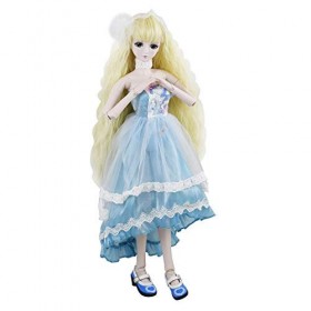 EVA BJD Blue Butterfly Poupée BJD 1/3 SD avec ensemble complet 56 cm