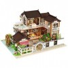 Kit de Maison de poupée Miniature Bricolage Maison de poupée en Bois de Style Chinois Grand modèle de Construction de Maison 