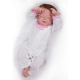 Poupées Nouveau-Né en Silicone Et Vinyle Souple, Jouets danniversaire pour Garçons Et Filles, 18-20 Pouces, 48-50Cm