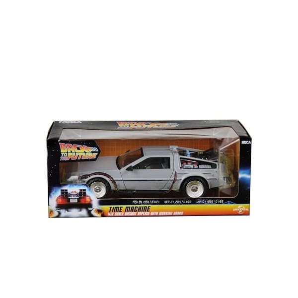 NECA - Back to The Future Die-Cast Vehicle Time Machine Argent