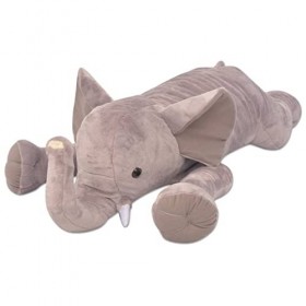 vidaXL Éléphant Jouet en Peluche XXL 120 cm Gris Poupée Enfants Bébé Décor