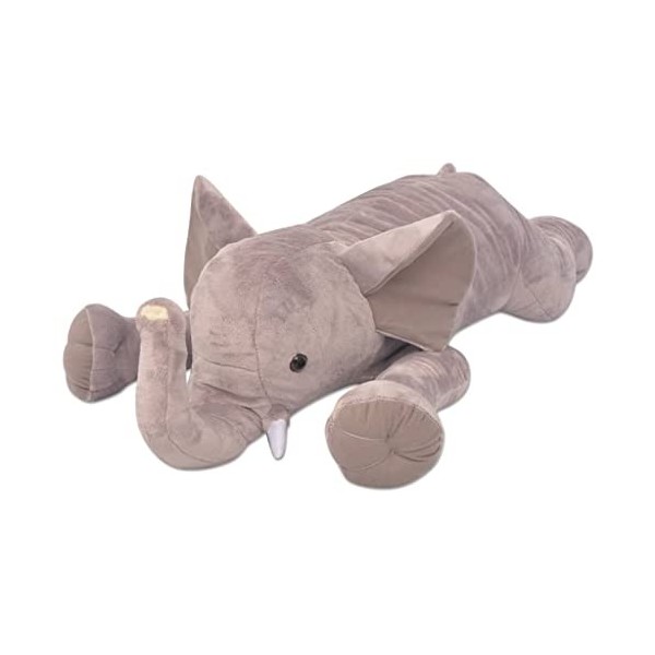 vidaXL Éléphant Jouet en Peluche XXL 120 cm Gris Poupée Enfants Bébé Décor