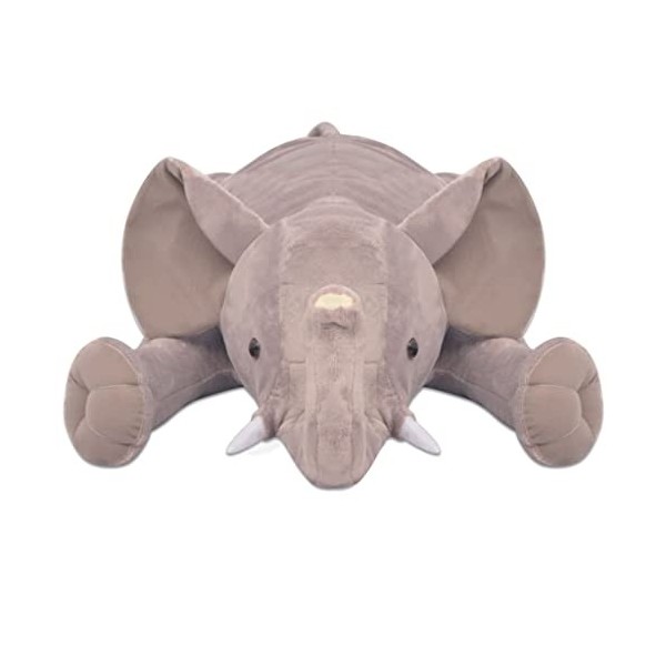 vidaXL Éléphant Jouet en Peluche XXL 120 cm Gris Poupée Enfants Bébé Décor