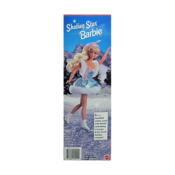 mattel barbie poupée blonde PATINEUSE ARTITISQUE robe bleu et patin - walmart special edition skating star - 1995