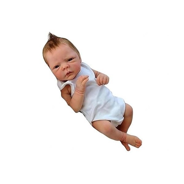 Poupées en Silicone pour bébé, 18 Pouces, 46 cm, poupées Reborn daspect réel, avec Cheveux enracinés à la Main, Jouet de pou