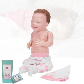 Poupées Reborn en Silicone, Corps Complet de 45,7 cm, 45,7 cm, Nouveau-né endormi, bébé garçon, Vinyle en Silicone Souple, ré