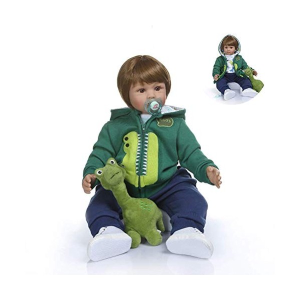 Poupée De Bébé Reborn Réaliste, 60 Cm, Réaliste, Faite À La Main, en Vinyle De Silicone Souple, Aspect Réel, Poupées De Bébé 