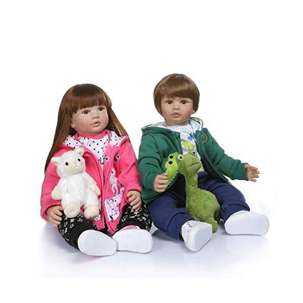 Poupée De Bébé Reborn Réaliste, 60 Cm, Réaliste, Faite À La Main, en Vinyle De Silicone Souple, Aspect Réel, Poupées De Bébé 