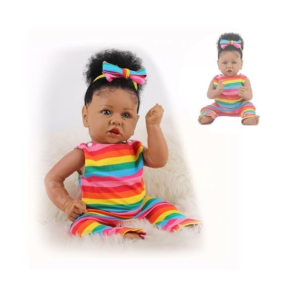 Reborn Dolls Filles Tout-Petits, poupée en Silicone réaliste Lavable de 22 Pouces, Ressemble à des poupées de bébé, Le Meille