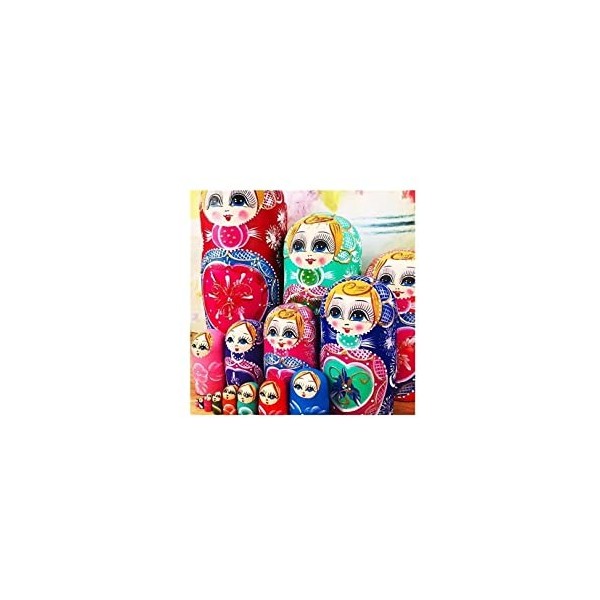 BPILOT Poupées Russes Poupées gigognes Russes Creative 15 pièces de Matryoshka Dollsfashion Anniversaire Noël Souvenir Cadeau