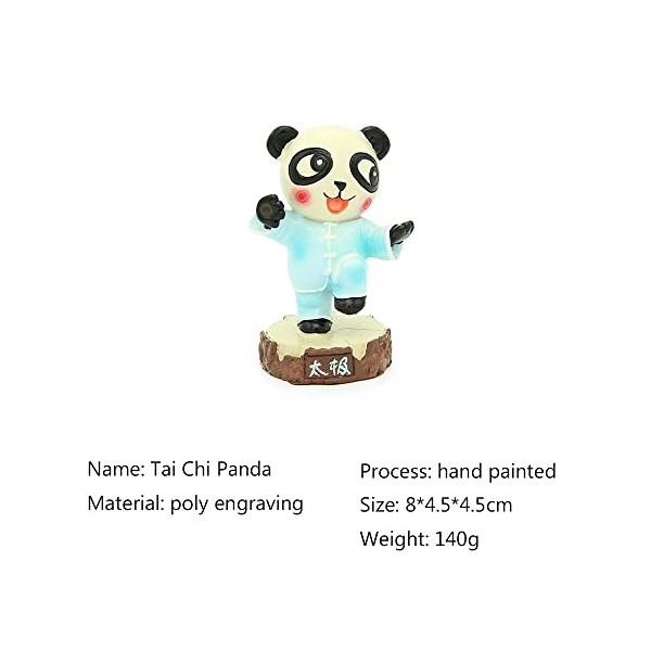 DHHHC 5pcs Style Chinois poupée Voiture décoration Tai Chi Panda Jouets Bureau Art décoration Chambre Magasin Maison Bureau