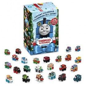 Fisher-Price Thomas et ses Amis Calendrier de lAvent 2022 de Chicalor avec Mini-Figurines, 24 trains et véhicules miniatures