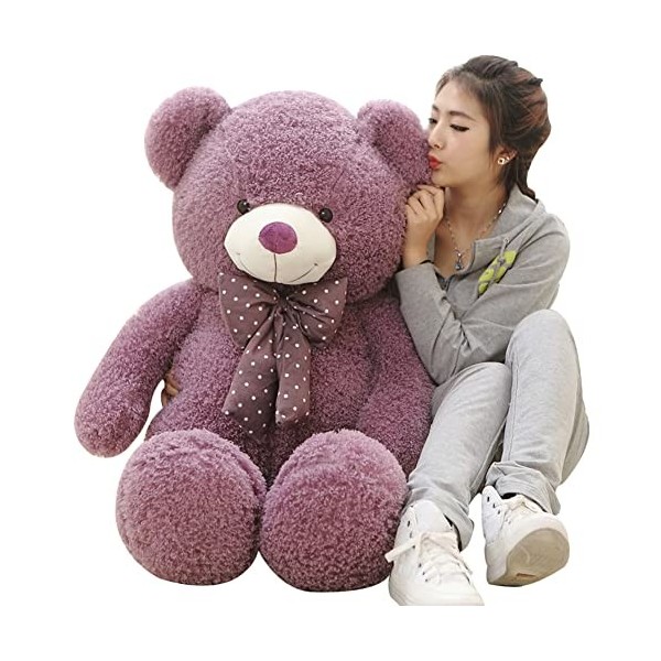 TONATO Un bébé Embrasse Une Fille Ours Peluche Jouet Gros Ours Chiffon poupée Adorable poupée Grand Ours Cadeau Petite Amie,A