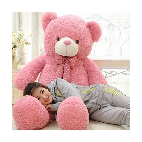 TONATO Un bébé Embrasse Une Fille Ours Peluche Jouet Gros Ours Chiffon poupée Adorable poupée Grand Ours Cadeau Petite Amie,A