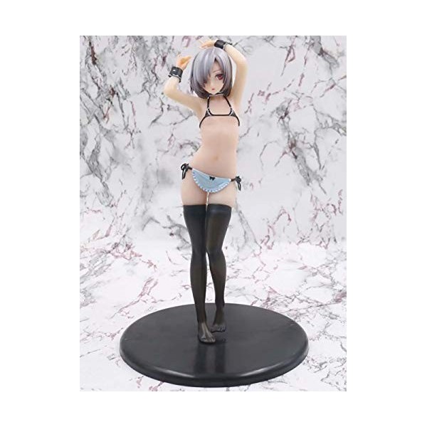 CDJ® Statue danime 24 cm Anime poupée Maillot de Bain Cheveux Longs et Cheveux Courts PVC Action poupée Jouet Anime poupée m