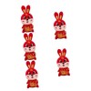 ibasenice 3 Pièces De Bon Augure Poisson Lapin Voiture Jouets Figurines danimaux pour Enfants Ornement De Noël Jouets pour E