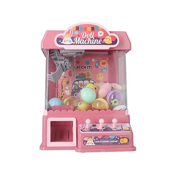 Machine à Pinces pour Enfants, Mini Machine à Pinces pour Poupées avec Musique Lumineuse, Distributeur de PoupéEs Arcade pour