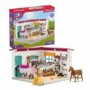 schleich 42568 HORSE CLUB - Boutique déquitation pour chevaux schleich, Coffret schleich avec 67 éléments inclus dont 1 chev