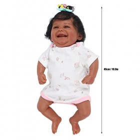 Poupées De Bébé Reborn Réalistes pour Filles, Jouets en Vinyle Souple, Poupée Afro-américaine Réaliste, Jouet pour Nouveau-né