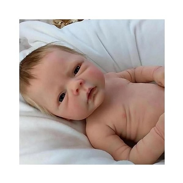 Babydoll, poupée endormie réaliste de 18 Pouces, Toucher Doux avec des Cheveux Peints à la Main, poupée dart Faite à la Main