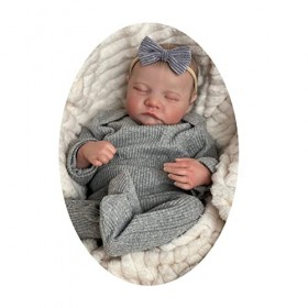19 Pouces Reborns Bébé Nouveau-né Dormir Poupée Silicone Corps Complet/corps En Tissu Réaliste Poupée Mignonne Avec Des Vêtem