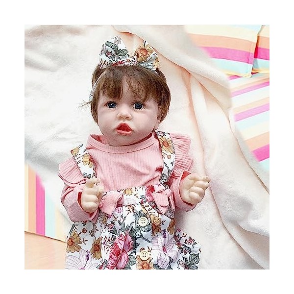 Poupée Reborn réaliste de 55,9 cm faite à la main en silicone, poupées bébé qui ressemblent à de vrais bébés, coffret cadeau 