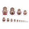 UTOQIA Poupée Russe Poupée Gigogne 15 Pcs Poupées Matryoshka en Bois Jouets Filles Russes Poupées Gigognes À La Main Jouet Ar