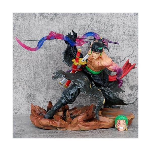 Anime Figurine pour One Piece - Roronoa Zoro 31.5cm Action Figure Anime PVC Statue Collection ModèLe Poupées Jouets Cadeaux D