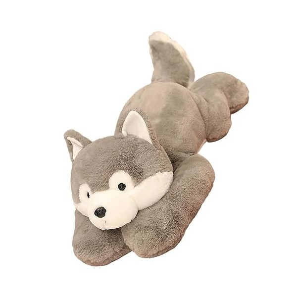 Toyvian 5 Pièces Oreiller De Poupée Couché Husky Peluche Chiens Husky Peluche Chiot en Peluche Jouet De Chien en Peluche Poup