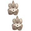 Toyvian 5 Pièces Oreiller De Poupée Couché Husky Peluche Chiens Husky Peluche Chiot en Peluche Jouet De Chien en Peluche Poup