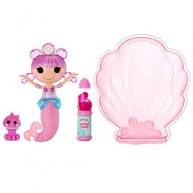 Lalaloopsy Bubbly Mermaid - OCEAN SEABREEZE – Poupée aquatique avec 1 méduse – Contient 1 baignoire en coquillage & solution 