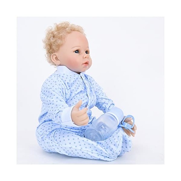 Poupées Baby Reborn – Poupées en silicone de 55 cm – Poupées véritables bébés qui ont lair dune vraie fille nouveau-né – Le