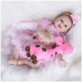Poupée réaliste en silicone pour bébé - 55 cm - Cadeau pour petites filles et enfants
