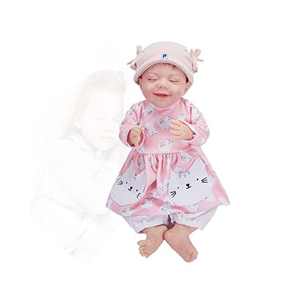 Doll Reborn - Poupée Reborn en Silicone de 18 Pouces 46 Cm, Vraies poupées bébé - Cadeaux pour Petites Filles et Enfants