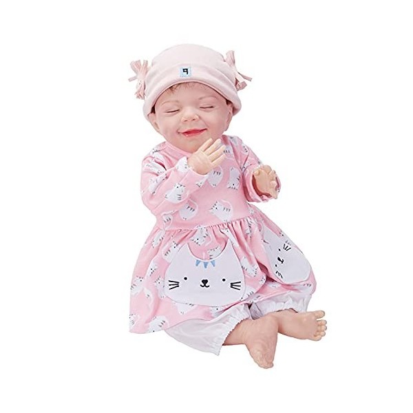 Doll Reborn - Poupée Reborn en Silicone de 18 Pouces 46 Cm, Vraies poupées bébé - Cadeaux pour Petites Filles et Enfants