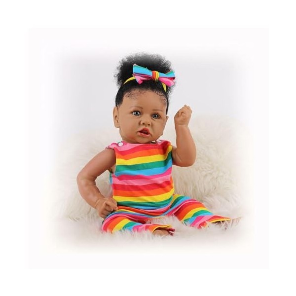 Poupées Nouveau-nées Fille, 22 Pouces 55 cm, poupées en Silicone véritables, poupées Qui semblent réalistes, Meilleurs Costum