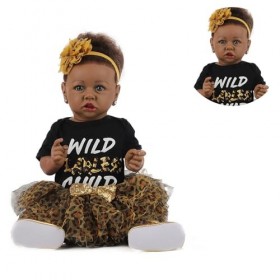 Reborn Baby Dolls Nouveau-né Fille, 22 Pouces Doux Mignon Réaliste Nouveau-né Poupées Silicone, Bébés Reborn Qui Semblent Rée