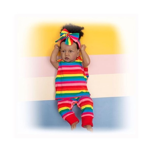 Reborn Baby Dolls Nouveau-né Fille, 22 Pouces Doux Mignon Réaliste Nouveau-né Poupées Silicone, Bébés Reborn Qui Semblent Rée