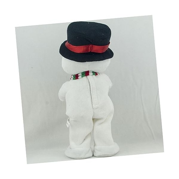 Toyvian 3 Pièces Bonhomme De Neige Électrique Jouet en Peluche Animé Noël Debout en Peluche Bonhomme De Neige Chantant De Noë