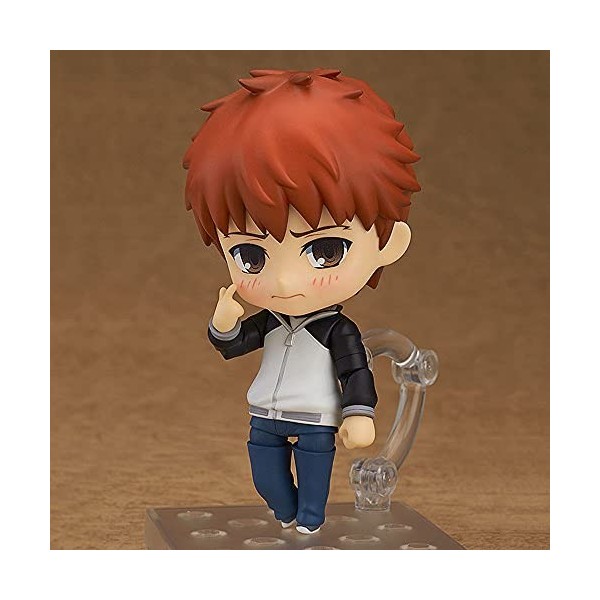 Poupée modèle Emiya Shirou version Q, en position debout, le protagoniste masculin du jeu daventure "Fate/stay night", aux c