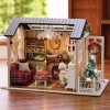 XBR 3D Puzzles Miniature DIY Kit Maisons de Poupées de Vacances Maisons avec Meubles LED Boîte à Musique Cadeaux pour Femmes 