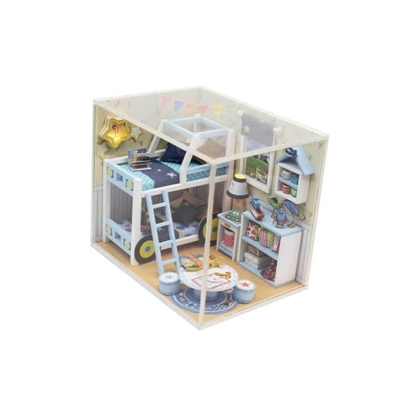 TOYANDONA 4 Ensembles Modèle De Cabine Miniature Kit De Maison De Bricolage Kits De Maison De Poupée Débutant Kit De Maison D