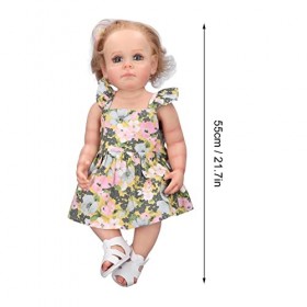 Reborn Doll Girl 22 Pouces Réaliste Bébé Poupées Réaliste Mignon Enfant en Bas âge Poupée Jouet avec Couche-tétine Cadeau da