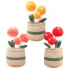 Evlooe Lot de 3 jouets en peluche en forme de champignon mignon, plantes en pot rembourrées, poupée en forme de champignon, c