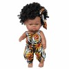 HLILY PoupéE Reborn, Poupée De Fille Noire Africaine en Silicone Souple Poupée De Bébé Nouveau-né Réaliste, Jouets De Compagn